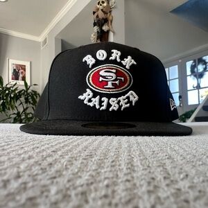 Black Born X Raised Cap with Red Logo